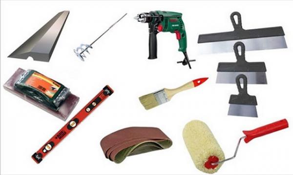 Набор инструментов, который понадобиться вам для шпаклевания стен